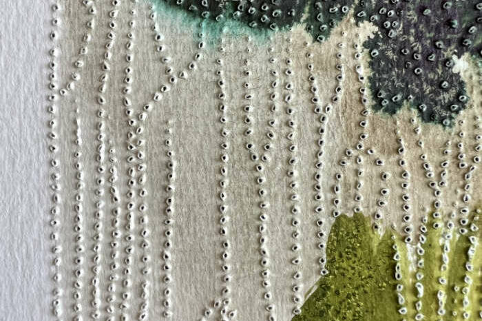 MOSS, de LABB - Détail - encre et perçages sur papier aquarelle